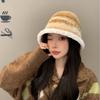 Autumn and Winter Face Showing Japanese Style Wool Bucket Hat Knitted Warm Fisherman Hat Outdoor Leisure