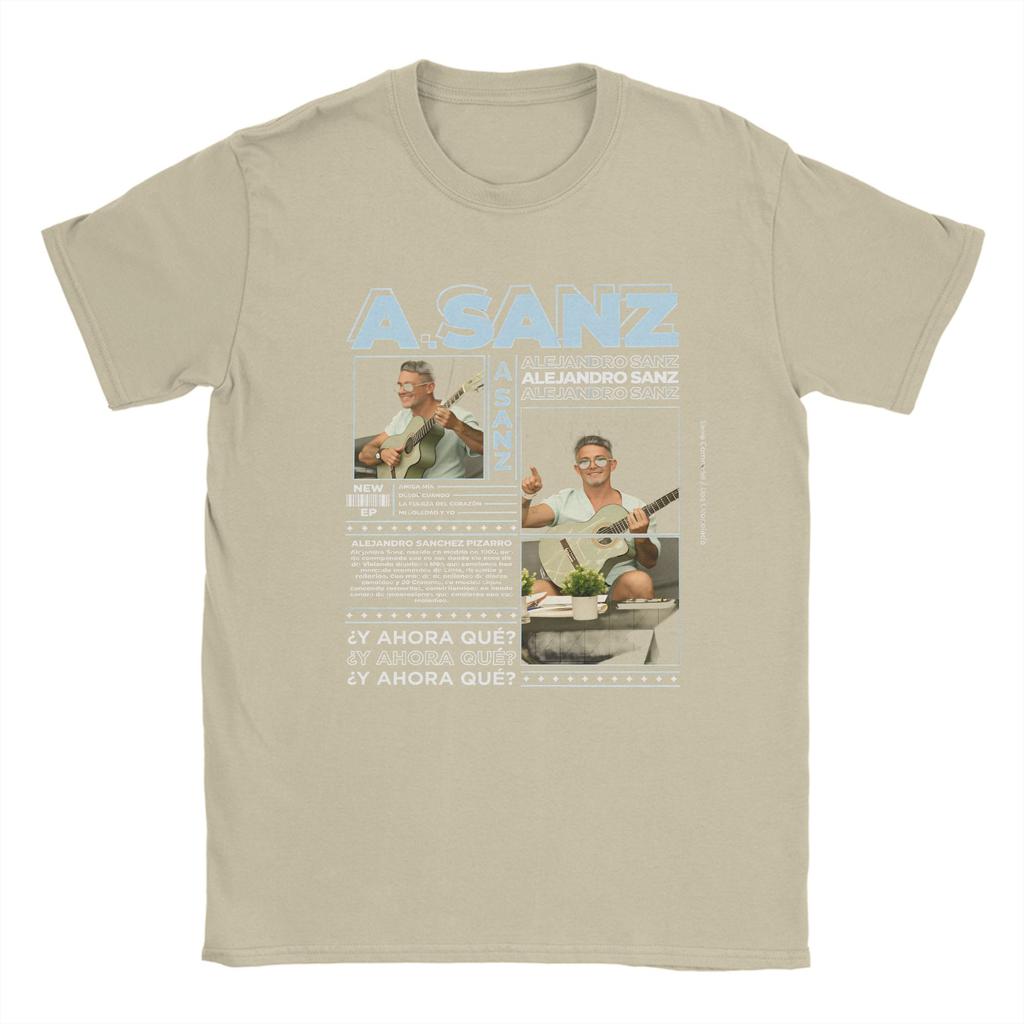 Singer Alejandro Sanz Pop Music T Shirt Novelty TShirts Short Sleeves Y2K Retro Tshirt Summer Cotton 4XL 5XL 6XL Clothes