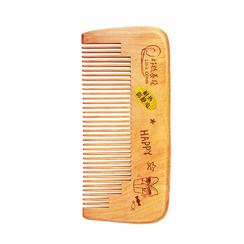 Tragbarer Naturholzkamm, Haarkamm, feine Zahnbürste, antistatisch, Friseurkamm, Haar- und Kopfhautmassage-Werkzeug, Taschenkamm
