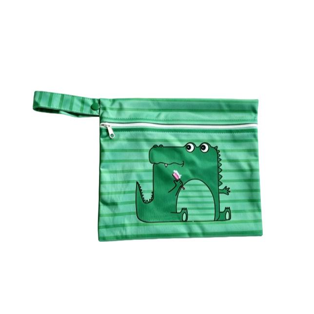 Waterproof Single Pocket Reusable Wet Diaper & Sanitary Napkin Bag