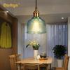 Nordic Glass Pendant Light Modern Brass Creative minimalist Chandelier For Dinning Room E27 Transparent Lampshade For Restaurant