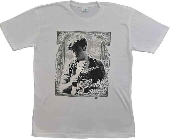 

Mens Bobby Long With Guitar Guitarist Singer Music White Shirt New S M 4XL