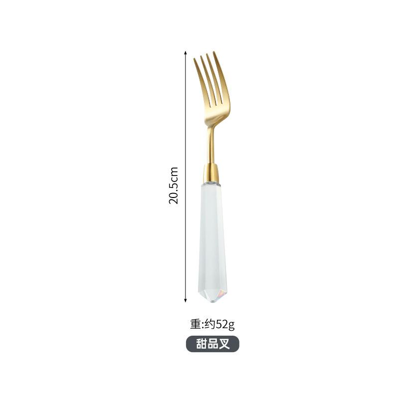 Transparent Acylic 304 Stainless Steel Cutlery Set High Value Hotel Table Spoon Knife Fork Teafork Teaspoon Wedding Decoration