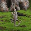 Retro Punk Domineering Animal Lizard Crocodile Pendant Necklace Men's Personality Trend Motorcycle Hip-Hop Accessories Jewelry