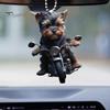 Akrylátový prívesok do auta Šteniatko jazdí na motocykli Závesný prívesok so šnúrkou na uchytenie Ľahký ornament na spätné zrkadlo Prívesok so zvieratkom Interiér auta