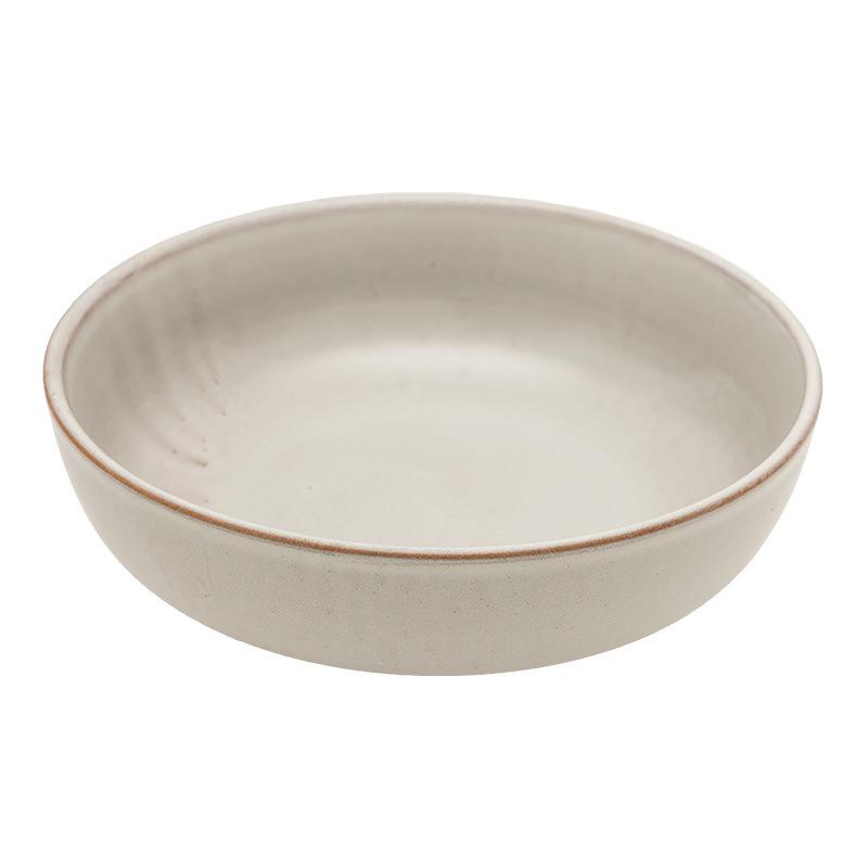 Simple Matte Ceramic Bowl Fruit Salad Bowl Household Creative With Soup Vegetable Bowl Solid Color Large Bowl Breakfast Noodle Bowl