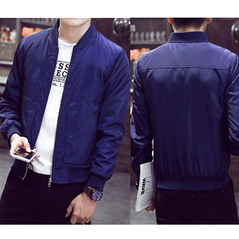 Arrival Spring Autumn Men Jackets Solid Fashion Coats Male Casual Slim Stand Collar Bomber