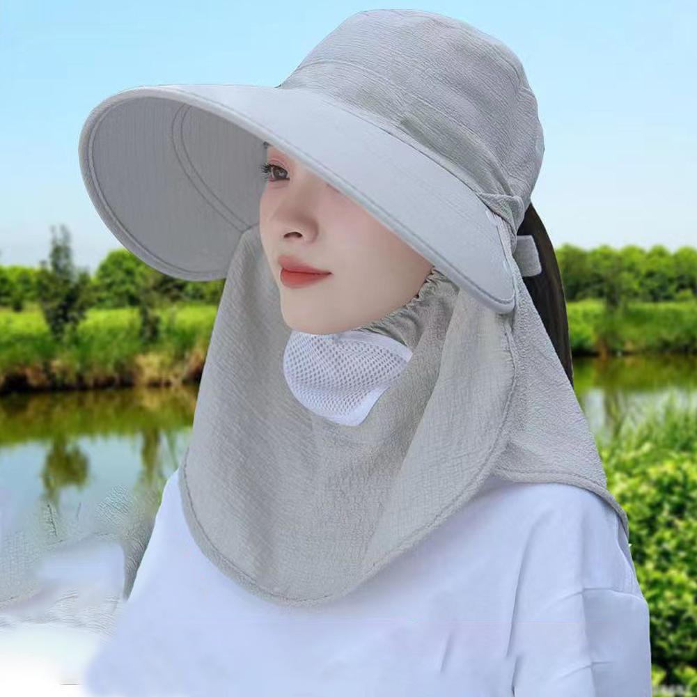 Summer Quick Dryng UV Protection Fisherman Cap Face Neck Cover Outdoor Fishing Cycling Removable Men Visor Hat Women Bucket Hat