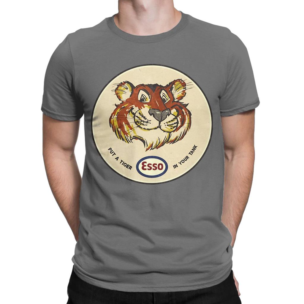 Tiger Esso Vintage Oil Company Classic Novelty 100 Cotton Tshirt Esso Tops Tees For Unisex