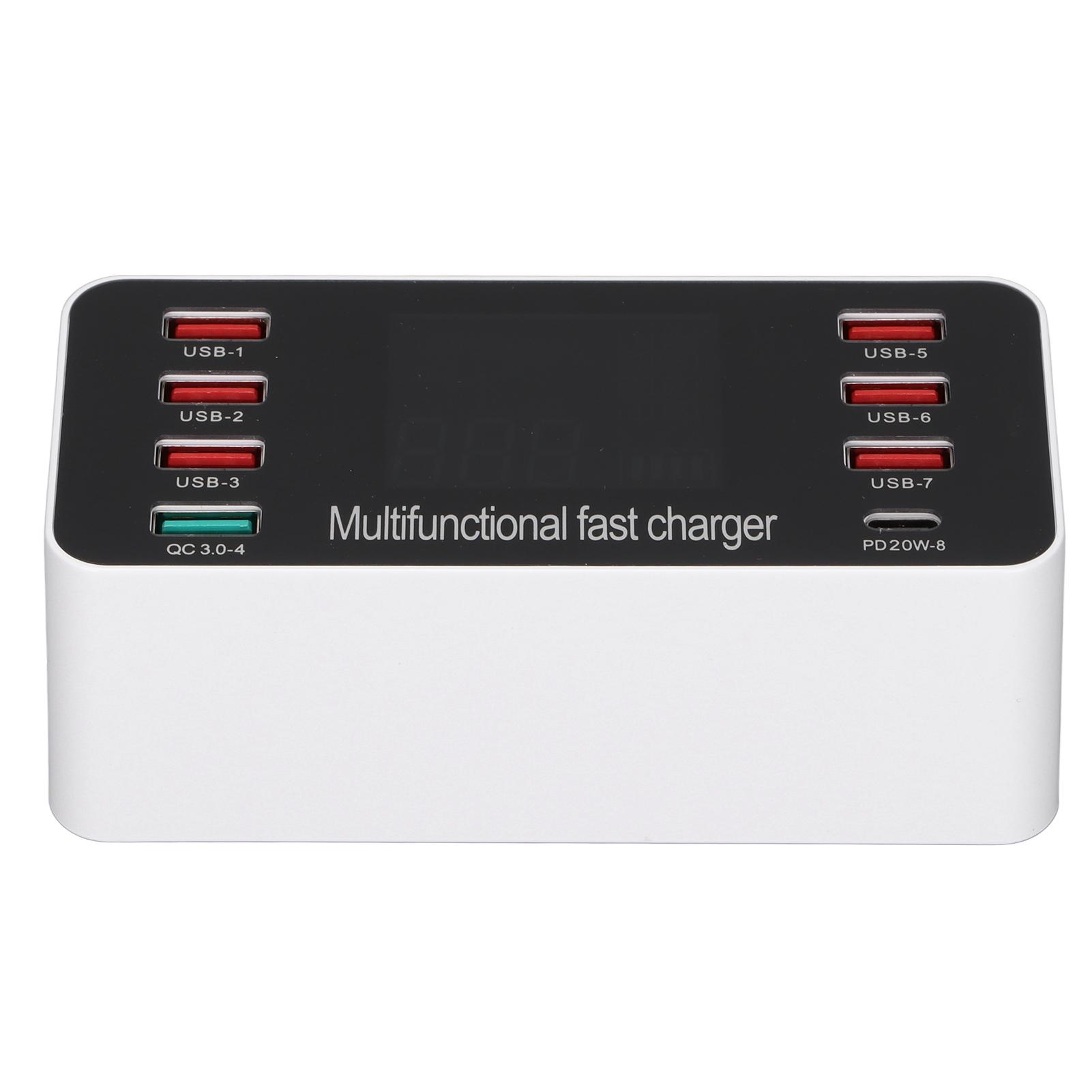 

60 Вт многофункциональное зарядное устройство USB 8 портов настольная зарядная станция с быстрой зарядкой 3.0 порт USB порт типа C AU PLUG