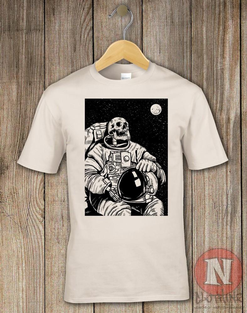 

Esqueleto Astronauta Camiseta Muerto En Espacio Nasa Estilo Impreso XL