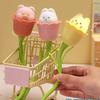 Cartoon Night Light Flower Shaped Three Color Sweet And Warm Charging Usb