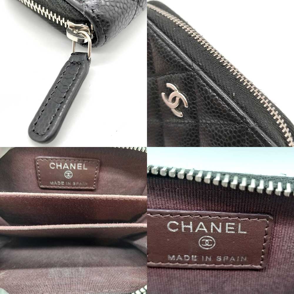 Used CHANEL MatrasseCoin Case Leather Women