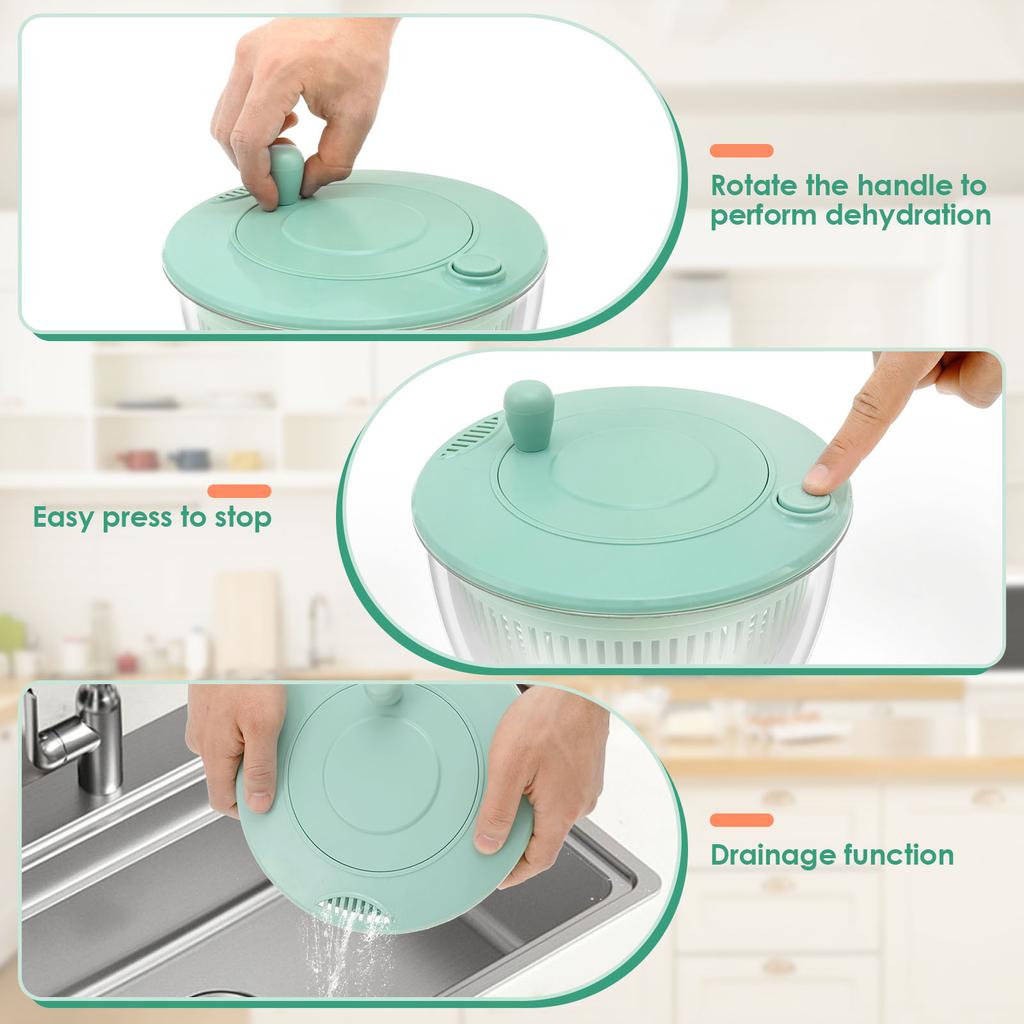 Vegetables Salad Spinner Lettuce Leaf Vegetable Dehydrator Multifunctional Vegetable Washer Bowl Salad Vegetable Dryer Mixer