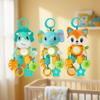 Soft Crinkle Sensory Learning Toy Plush Material Teether Toy Plush Animal Wind Chime  Crib Use