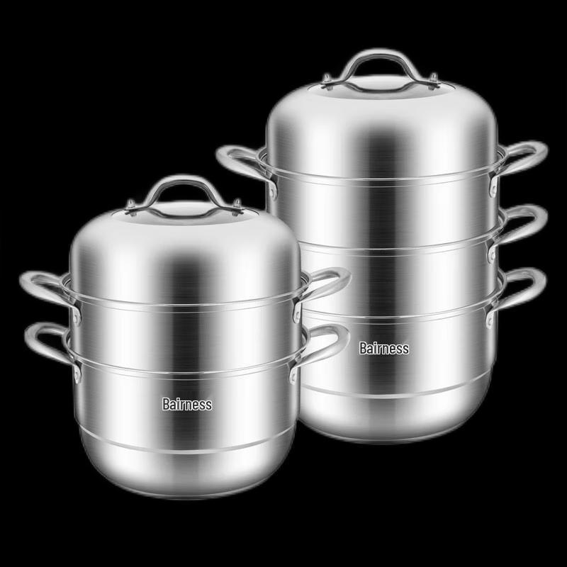 Bernice 3-Tier Stainless Steel Steamer Pot