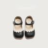 Flower Bordered Luxury Designer Shoes for Girls Kids New Spring Summer Toddler Girl Leather Shoes Princess Mary Jane H01188