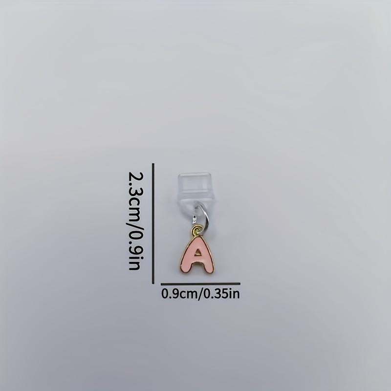 1 Stück Legierung Rosa Buchstabenanhänger Handy Staubschutzstecker Wasserdicht Staubdicht Staubfest