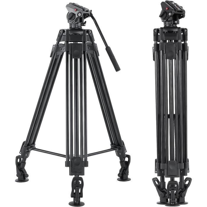 Trépied vidéo professionnel - CAMBOFOTO - TA-60 - Aluminium - 163 cm - 8 kg de charge maximale