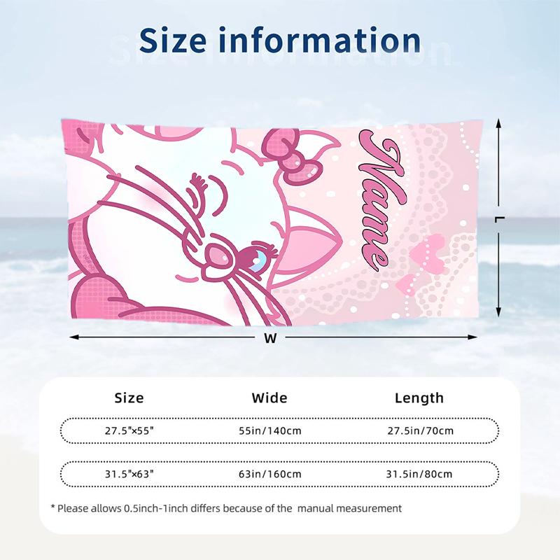 Marie Custom Name Printed Beach Towel Personalized Soft Towel For Swimming Beach Travel