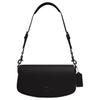 Andrea 24 Letter Logo Snap Button Refined Calfskin Handheld Shoulder Bag Medium Women Handbags Black CT768-JIBLK