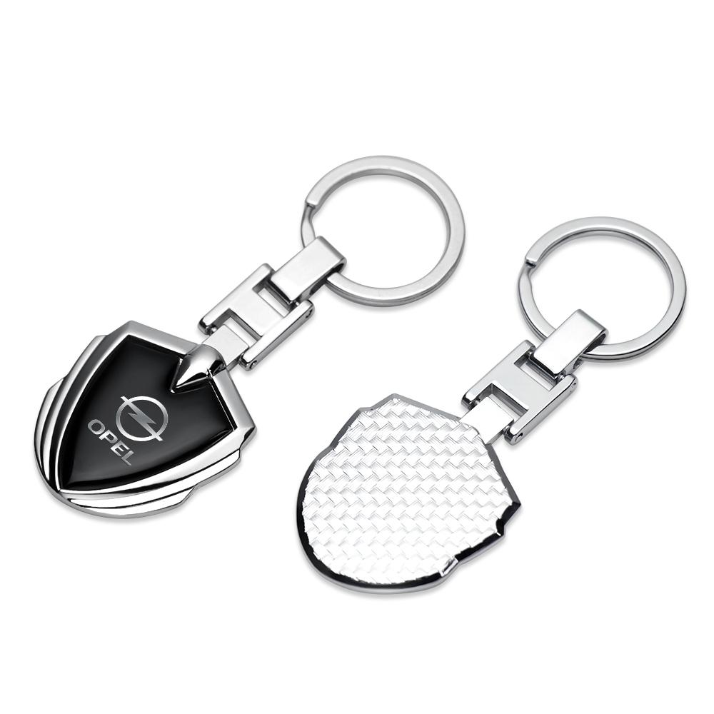 Sdbr2 1/2pcs Car Styling 3D Metal Key Rings Car Logo Fashion Keychain For Opel Astra H G J Insignia Mokka Zafira Corsa Car Valve Cap