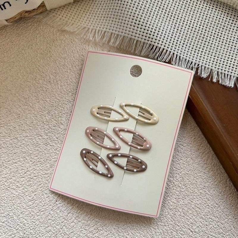 6Pcs/set Fruit Print BB Clip Baby Girls Bangs Side Clip Children's Hairpins Plaid Hair Clips Barrettes Headwear Hair Accessories