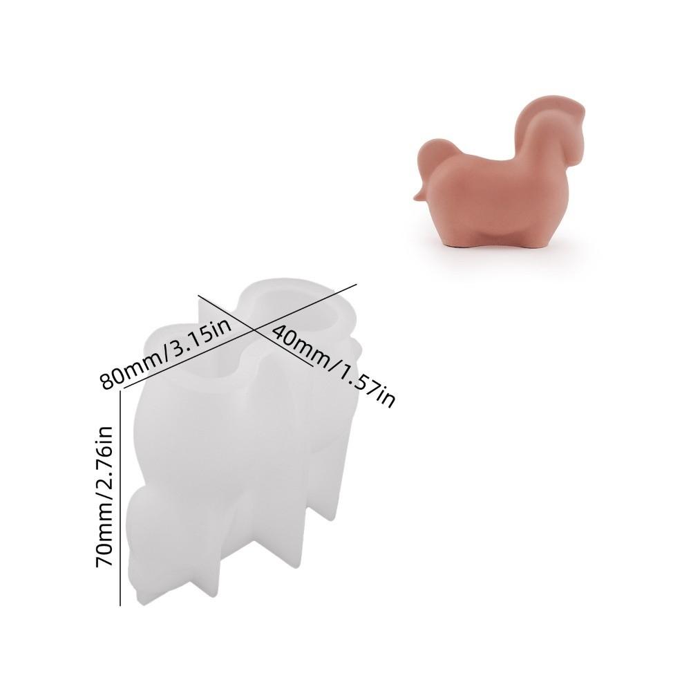 Gypsum Crafting 3D Pony Silicone Mold Cute Reusable Epoxy Resin Mould Handmade Craft DIY Plaster Ornaments Mold Home Decor