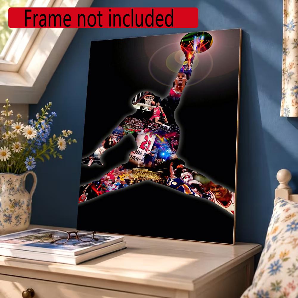 Jordan Diamond Painting Round Diamond Mosaic Rhinestones Diamond Embroidery Craft Kit Wall Decor Without Frame