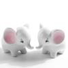 Creative  Ceramic Mini  Cute  White Baby Elephant Succulent Flower Pot Home Table Decro Oranment Craft