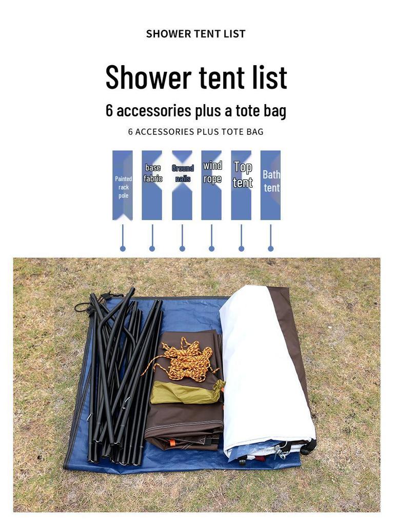Rainproof Outdoor Camping Shower & Changing Tent for Beach, Fishing, Mobile Toileting, and More