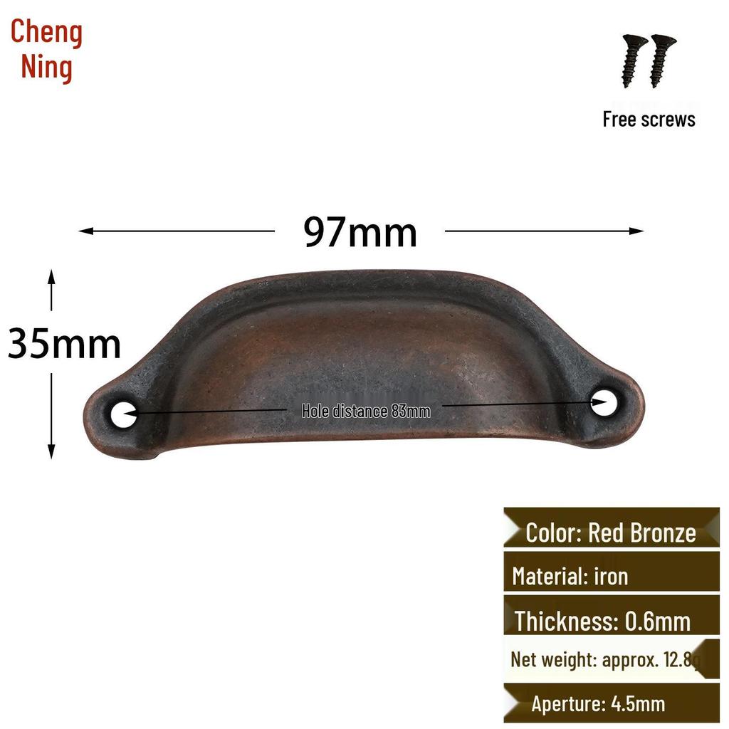 Antique Iron Round Shell Handle for Mini Cabinet Doors