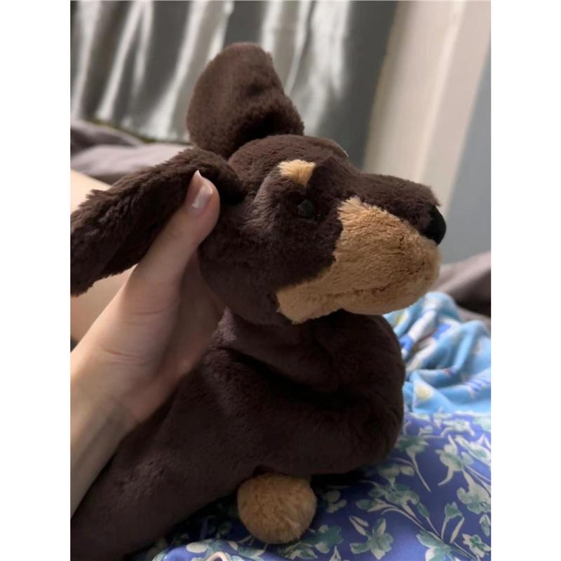 Dackel Cartoon Plüschpuppe Schulter Crossbody Handtasche