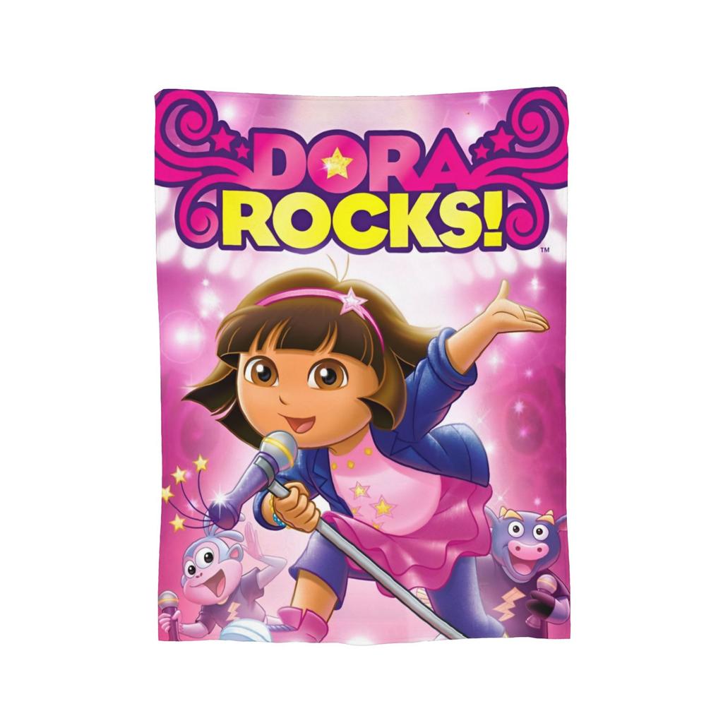 D-Doras der Entdecker Cartoon-Decke Fleece Sommer Klimaanlage Multifunktionale warme Überwurfdecke für Sofa, Auto, Bettdecke