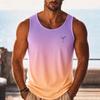 Herren Gradient Weinglas T-Shirt Weste Ärmelloses T-Shirt 3D-Druck Rundhals U-Ausschnitt Shirt