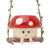 Mushroom Flower Pot Swing Face Planter Succulent Plant Pot Ornament for Wall Ceiling Shelf