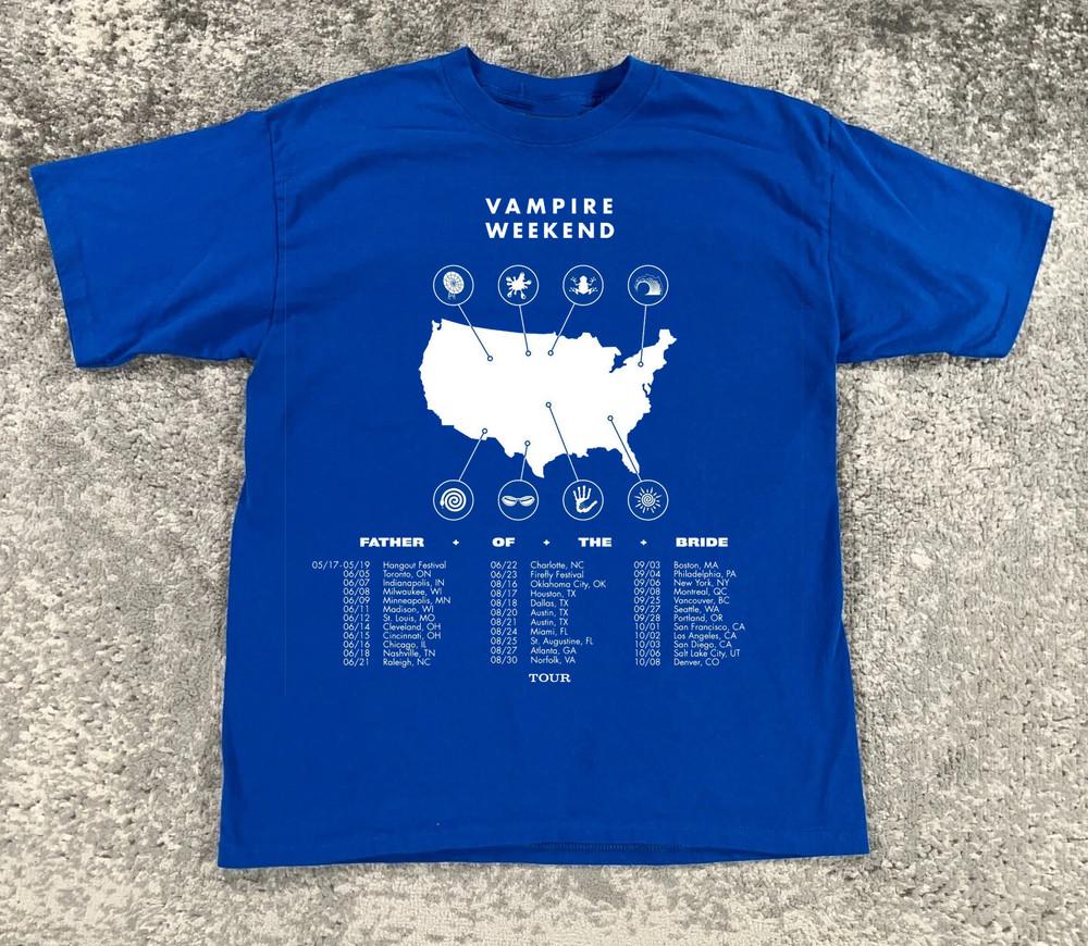 Father of the bride Vampire Weekend Band Blue Color Full Size shirt CS103 Unisex T-Shirt M