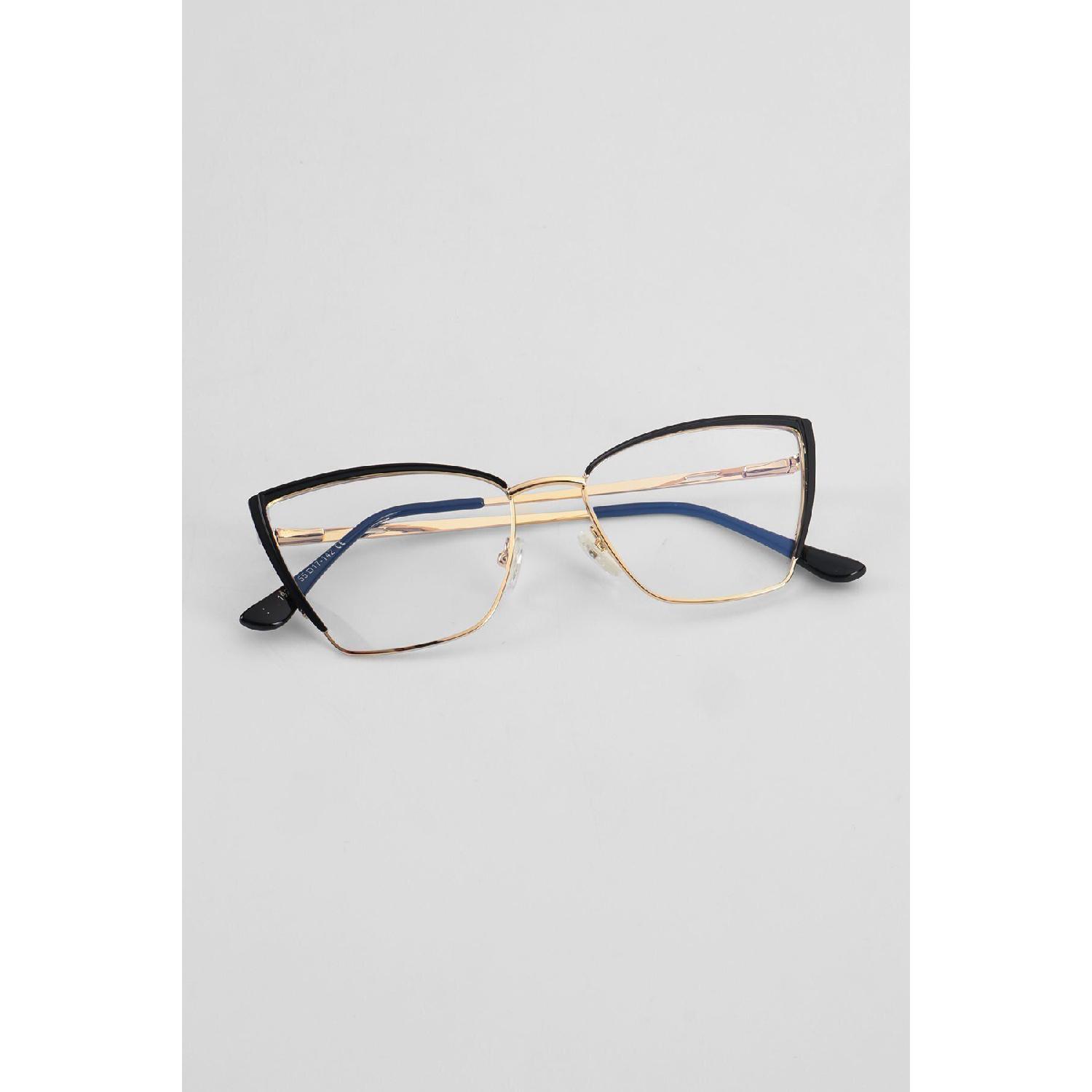 

Защитные очки Lindero Cateye Frame Blue Light - Синие блочные линзы золотой