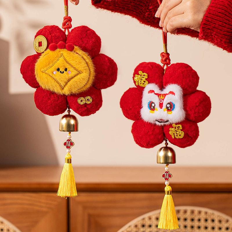 2026 Year Of The Horse  Year Decor Pendant Plush Living Room Joyful Atmosphere Decor Spring Festival Entrance Door Hanging