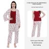 Summer 2026 Floral Women's Pajamas Three-Piece Set Long Sleeve – Wearable Outdoors, In Stock