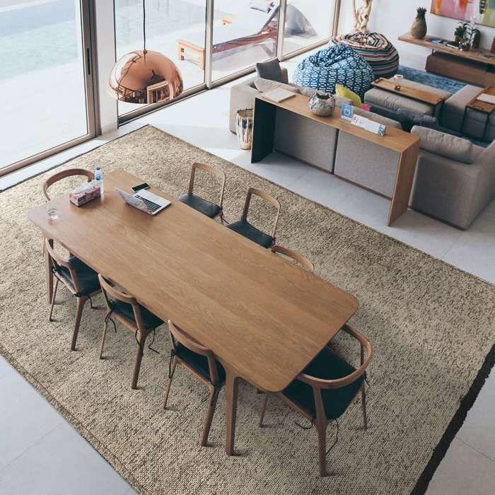 Tapis salon en coton polyester lavable tissé plat gris 80x150