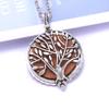 Aromatherapy Necklace Tree of Life Diffuser Jewelry Vintage Open Locket Pendant Essential Oil Perfume Aroma Diffuser Necklace