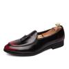 Spring autumn British fringe soft leather slip-on men's shoes trend hair stylist set feet men lazy small leather loafers D415