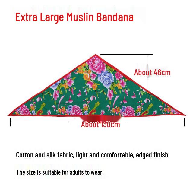 Nordöstliches ethnisches florales Bandana: Frühling-Herbst Hip Hop Quadratisches Halstuch