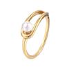 Korean Temperament Exquisite Ins Style Ring, Fashionable Design Sense Freshwater Pearl Fine Ring Jewelry Does Not Fade