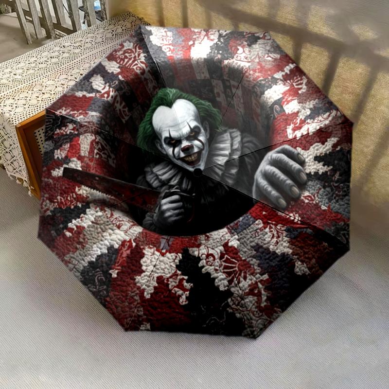 1 Pezzo Ombrello Pieghevole Automatico - Fantasia Cartone Animato, Design Portatile e Pieghevole con 8 Stecche, Regali di Natale e Compleanno