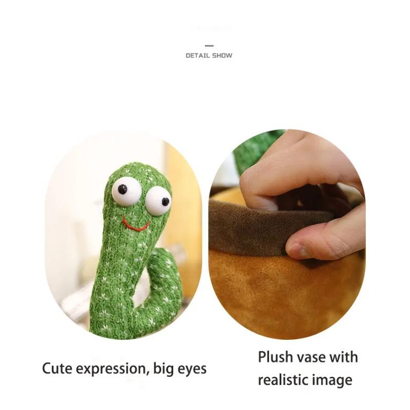 New Dancing Cactus Plush Electric Toy Can Sing and Repeat Imitation Learning To Talk Dancing Cactus