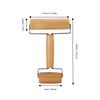 Beech Wood Small Rolling Pin Food-Safe Smooth Polished Wooden Dough Roller Metal Frame Rotatable Pie Rolling Pin Baker