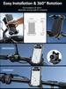Motorcycle Phone Mount, One-Handed Anti-Shake Bike Holder, Universal Fit for Electric Scooter & Motorbike