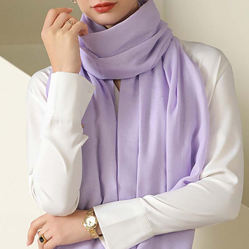WTEMPO Solid Color Simple Casual Versatile Scarves Long Sun-protective Scarf Shawls Outdoor Beach Soft Scarves Holiday Festive Gift Scarves